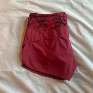 Lululemon Red Speed up Shorts